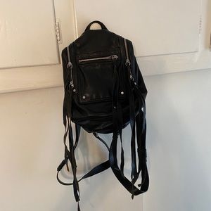 Leather backpack